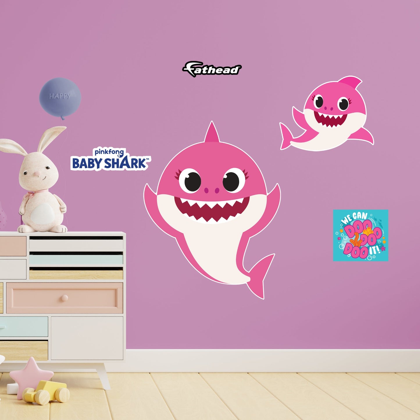 Baby Shark: Mommy Shark RealBig - Officially Licensed Nickelodeon Removable Adhesive Decal
