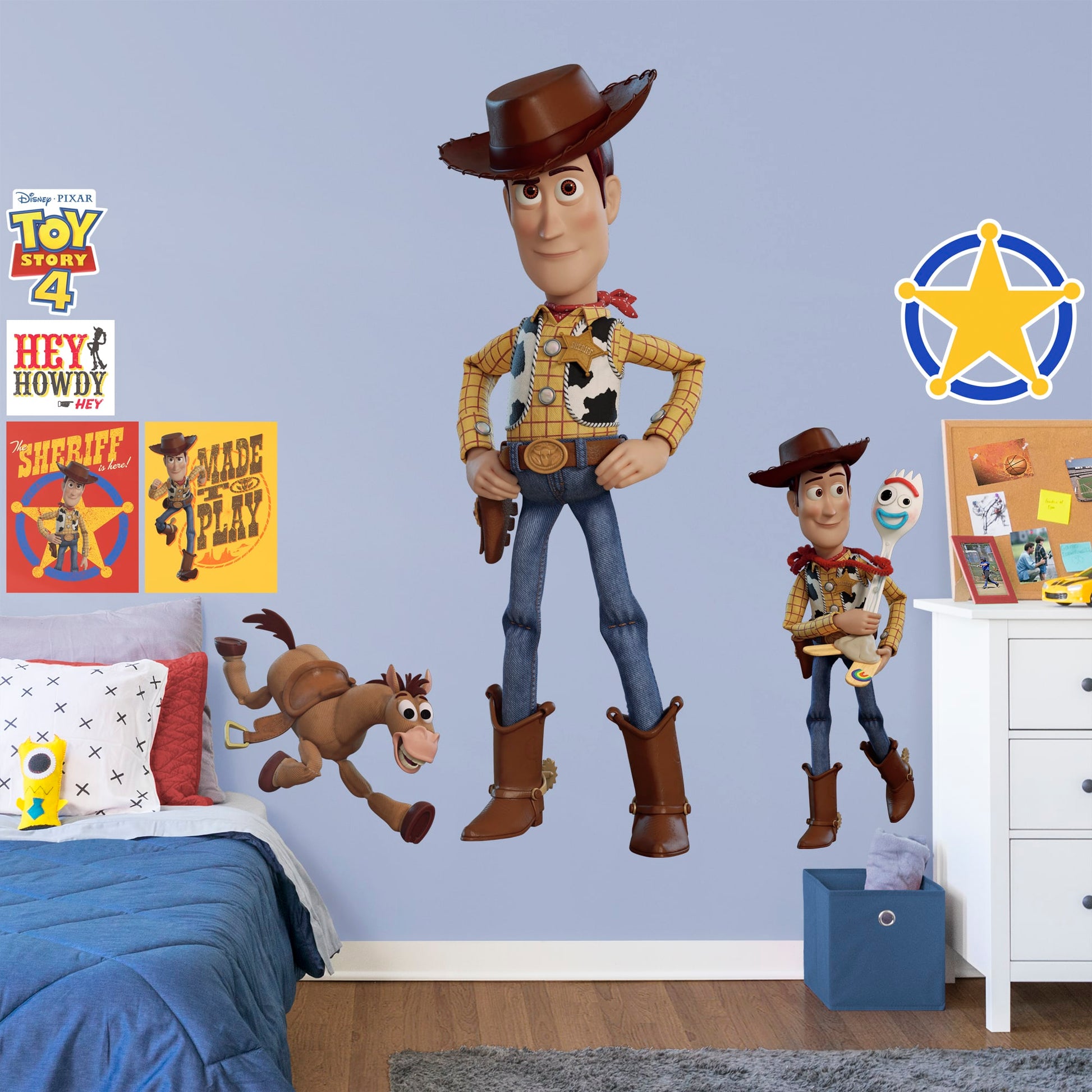 Fathead Toy Story 4: Woody - Giant Officially Licensed Disney/Pixar Removable Wall Decal