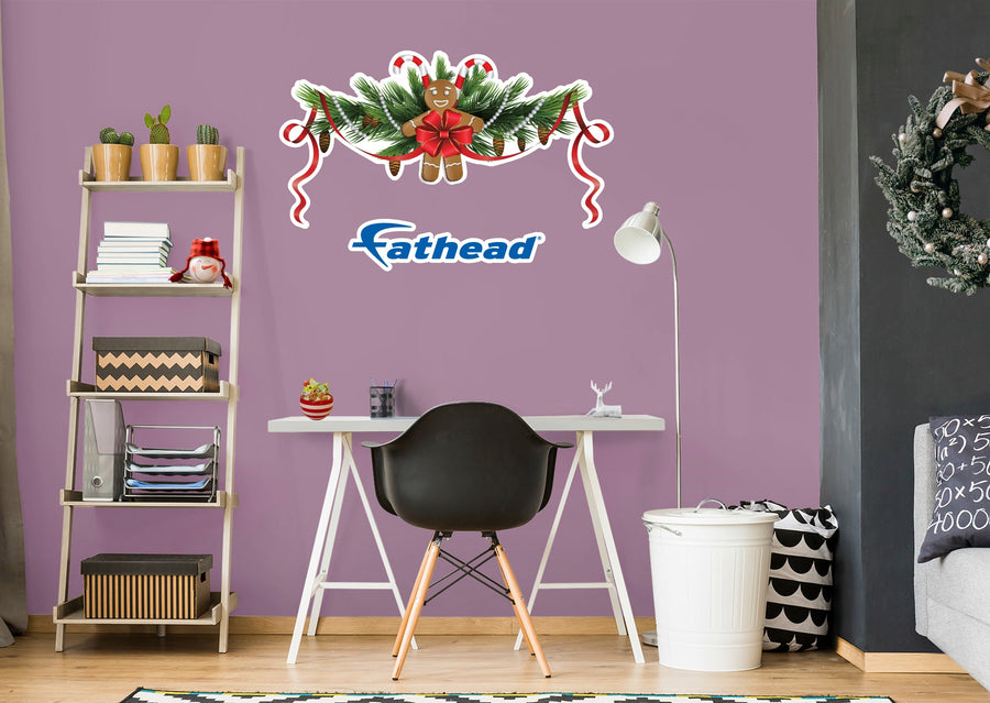 Christmas: Gingerbread Man Icon - Removable Adhesive Decal