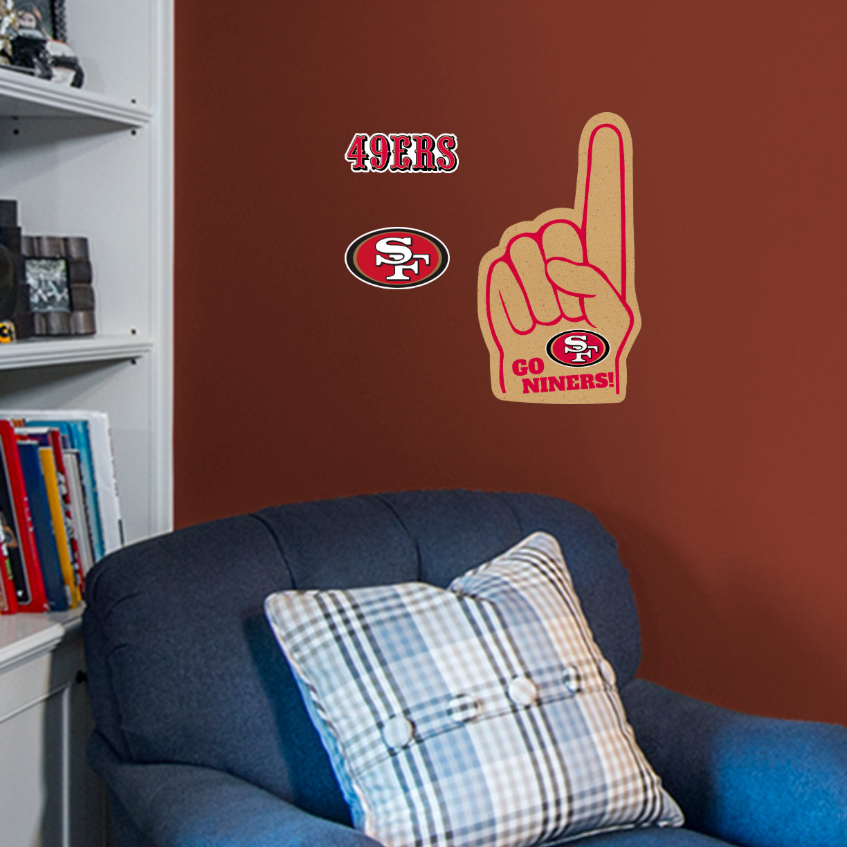 San Francisco 49ers: Foam Finger - Officially Licensed NFL Removable Adhesive Decal