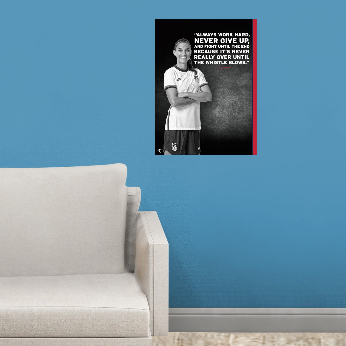 Alex Morgan  Inspirational Poster        - Officially Licensed USWNT Removable     Adhesive Decal