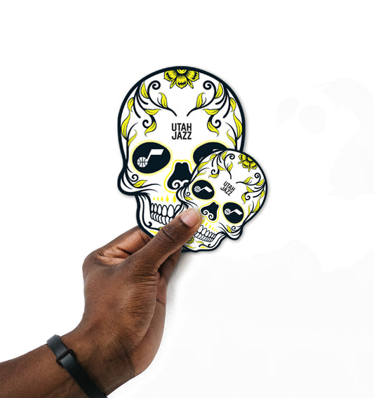 Utah Jazz:   Skull Logo Minis        - Officially Licensed NBA Removable     Adhesive Decal