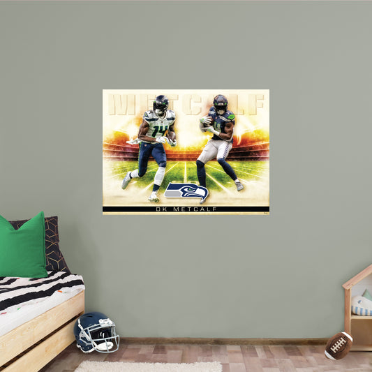 Seattle Seahawks: DK Metcalf  Icon Poster        - Officially Licensed NFL Removable     Adhesive Decal