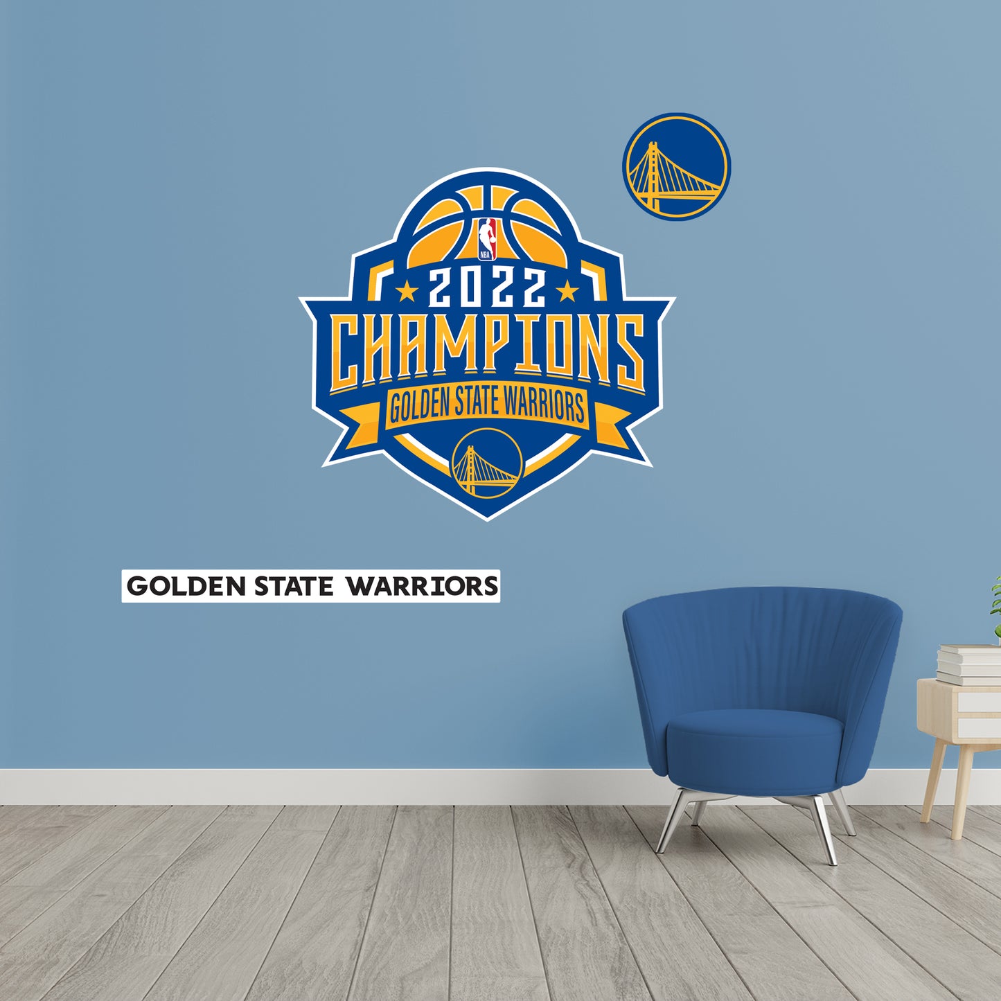 Golden State Warriors:  2022 Champions Logo        - Officially Licensed NBA Removable     Adhesive Decal