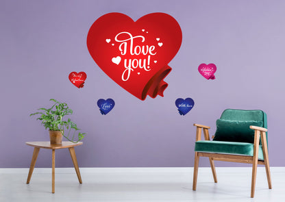 Valentine's Day: I Love You Icon - Removable Adhesive Decal
