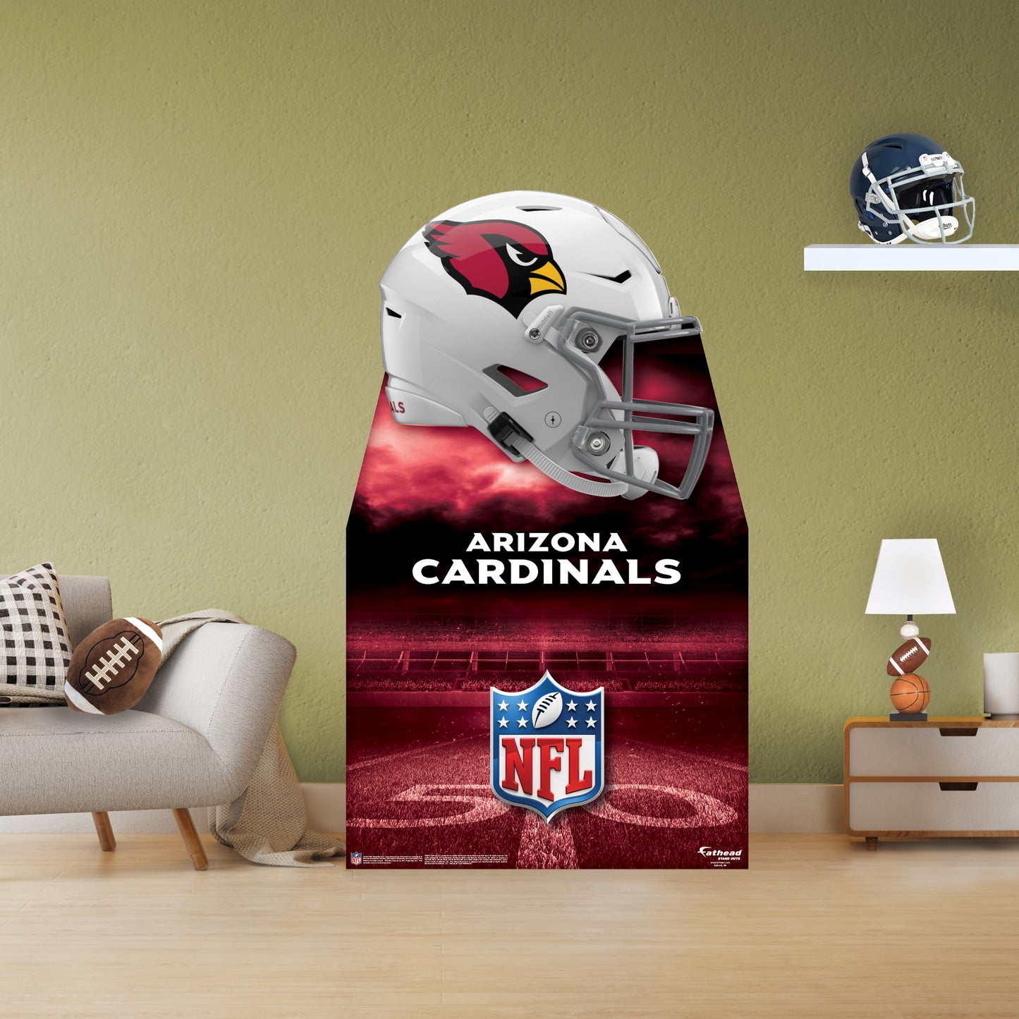 Arizona Cardinals:  2022 Helmet Stand Out Life-Size   Foam Core Cutout  - Officially Licensed NFL    Stand Out