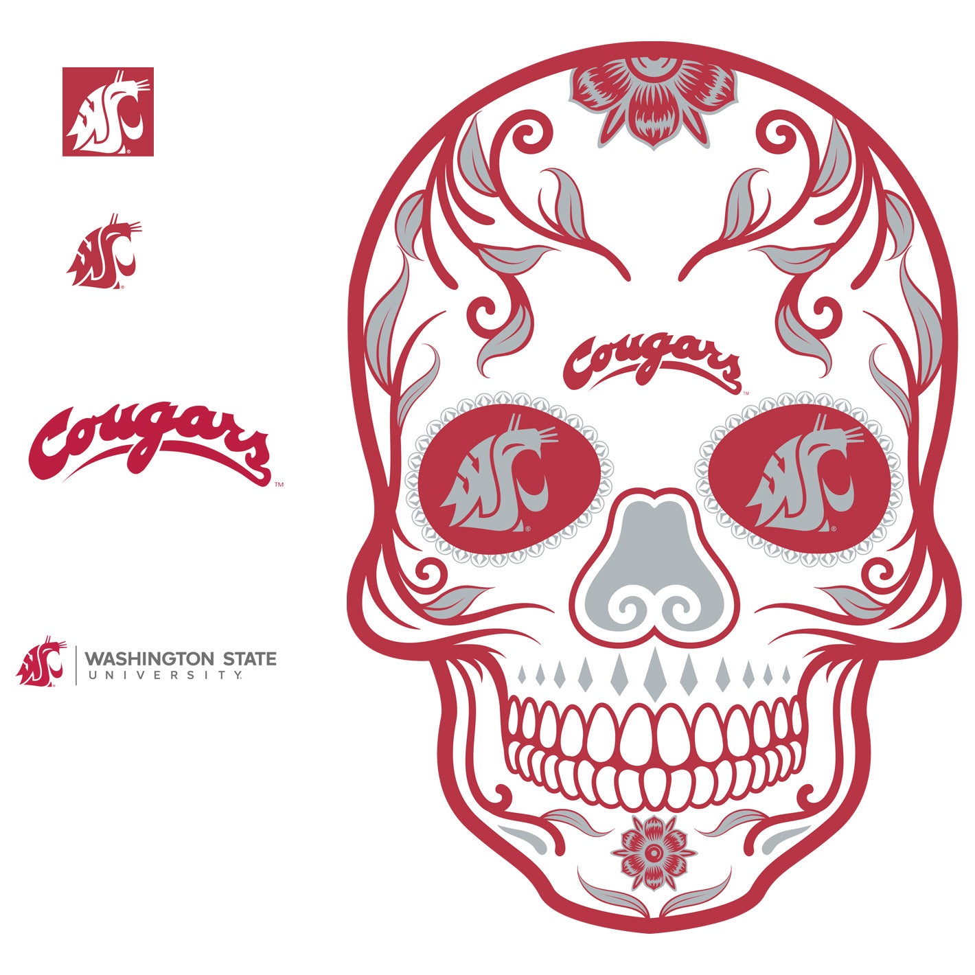 Rico NCAA Washington State Cougars Static Decal - Small Team Logo Sticker