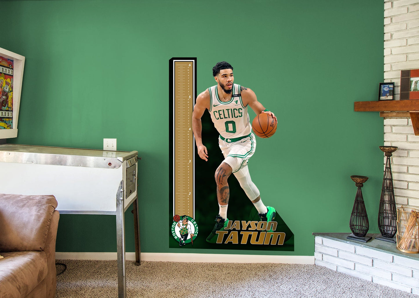Boston Celtics: Jayson Tatum  Growth Chart        - Officially Licensed NBA Removable Wall   Adhesive Decal