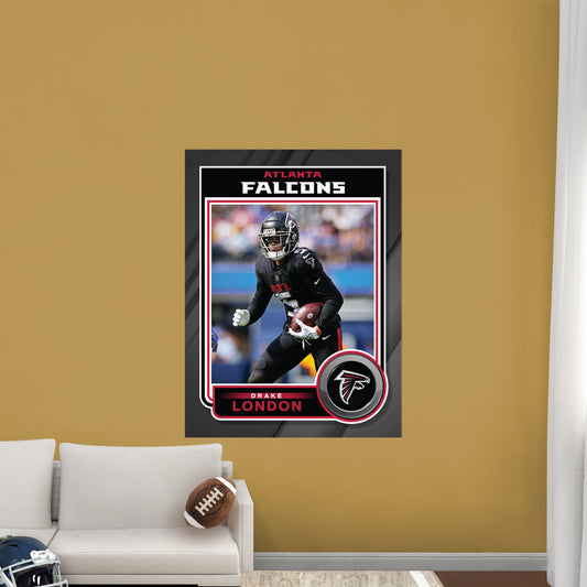 Atlanta Falcons: Drake London  Poster        - Officially Licensed NFL Removable     Adhesive Decal