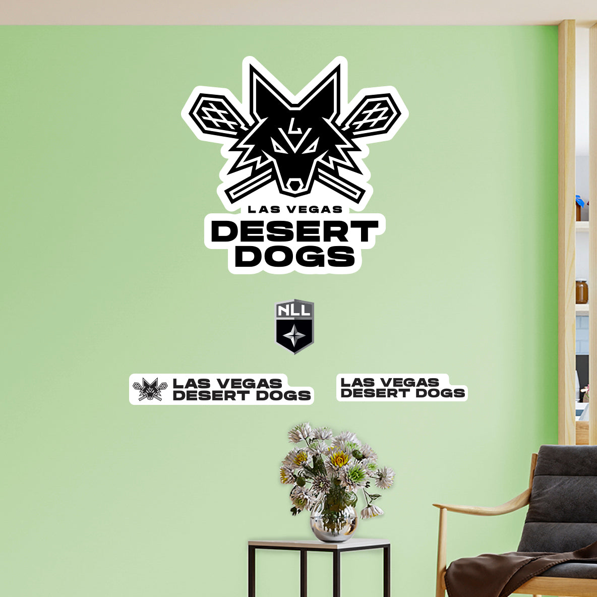 Las Vegas Desert Dogs Fathead Four-Pack Giant Logo Removable Wall Decal Set