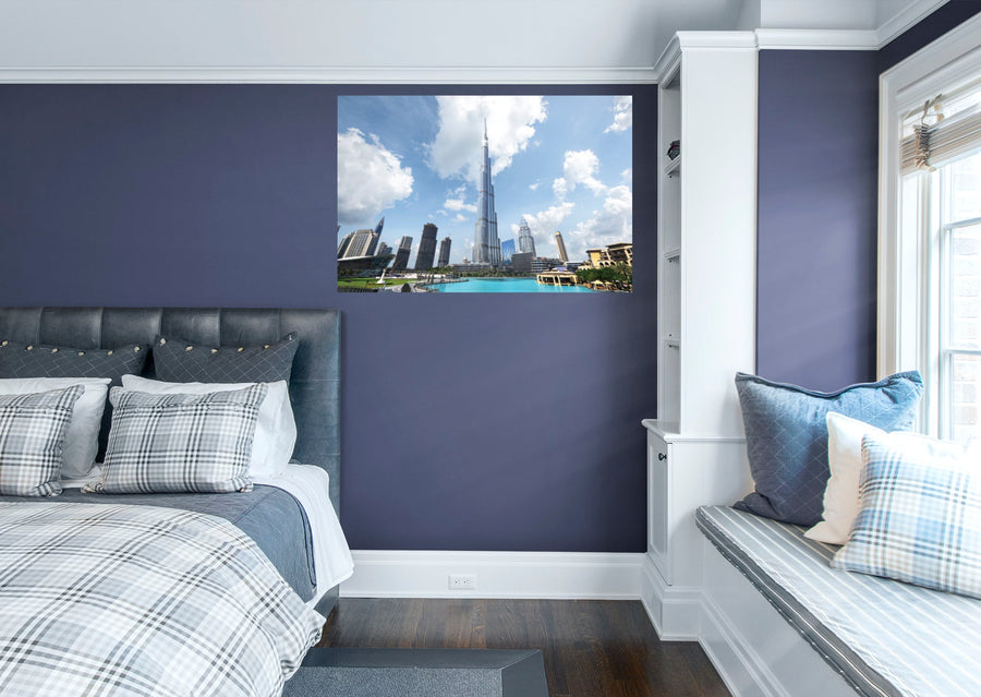 Popular Landmarks: Burj Khalifa Realistic Poster - Removable Adhesive Decal