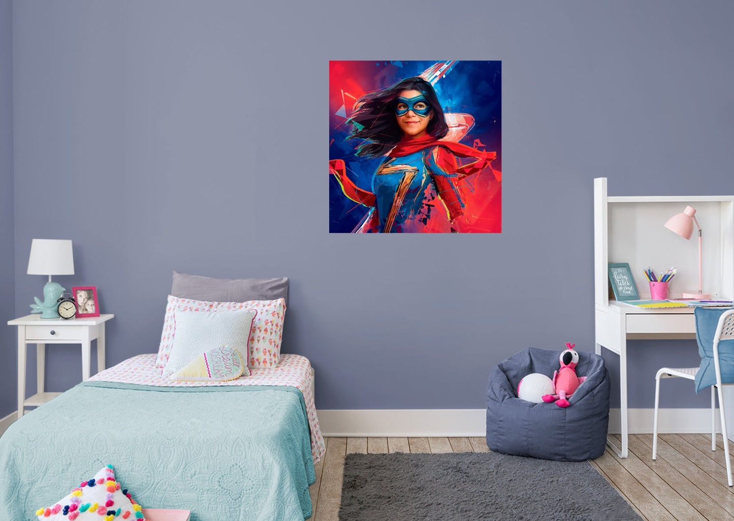 Ms. Marvel: Ms. Marvel Abstract Mural - Officially Licensed Marvel Removable Adhesive Decal