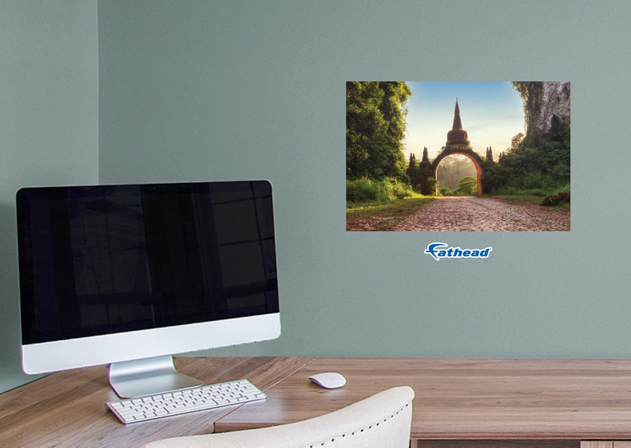Generic Scenery: Old Gate Poster - Removable Adhesive Decal