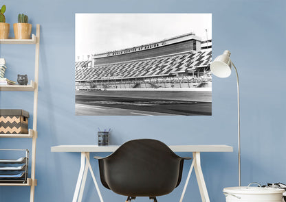 Daytona International Speedway - Black and White Mural - Peel & Stick Poster - Official NASCAR - Reusable Vinyl Wall Decal