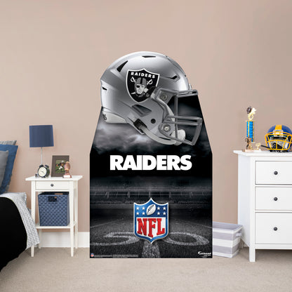 Las Vegas Raiders:   Helmet  Life-Size   Foam Core Cutout  - Officially Licensed NFL    Stand Out