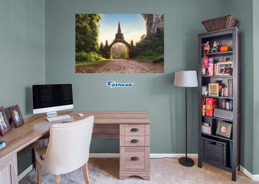 Generic Scenery: Old Gate Poster - Removable Adhesive Decal
