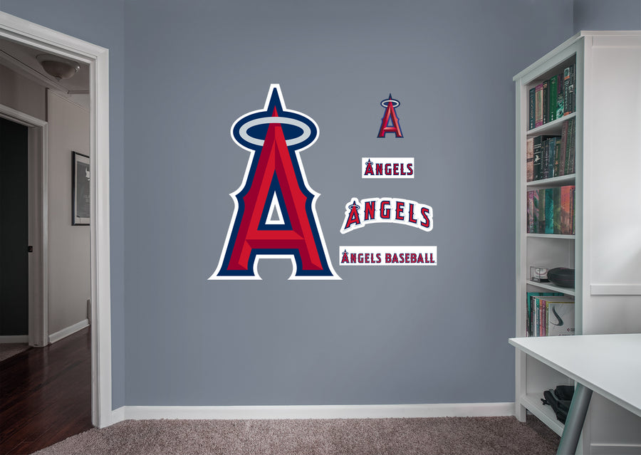 Los Angeles Angels - RealBig Logo Collection - Official MLB - Reusable Vinyl Wall Decals