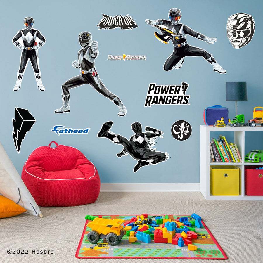 Black Ranger - Power Rangers - RealBig Collection - Official Hasbro - Reusable Vinyl Wall Decals #2