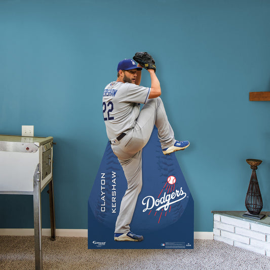 Los Angeles Dodgers: Clayton Kershaw 2022  Life-Size   Foam Core Cutout  - Officially Licensed MLB    Stand Out
