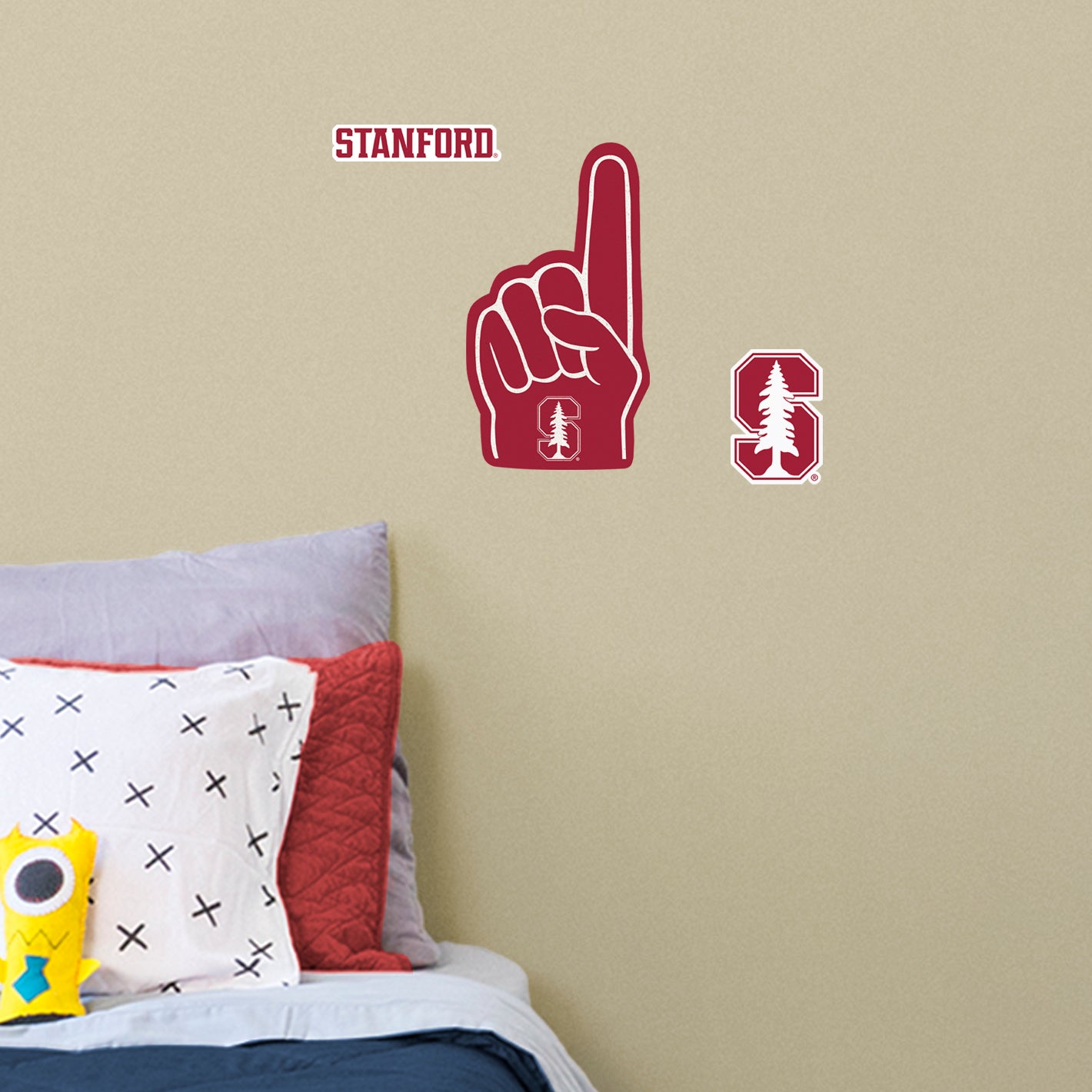 Stanford Cardinal:    Foam Finger        - Officially Licensed NCAA Removable     Adhesive Decal