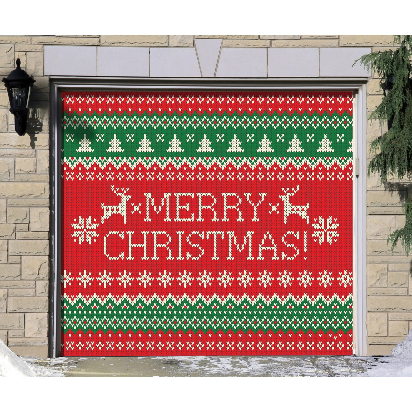 Ugly Sweater: Merry Christmas - Garage Door Banner