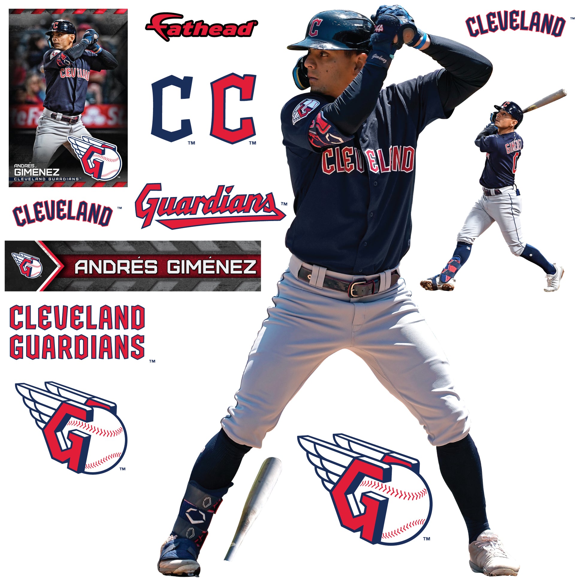 Cleveland Guardians: Andrés Giménez 2022 - Officially Licensed MLB R –  Fathead