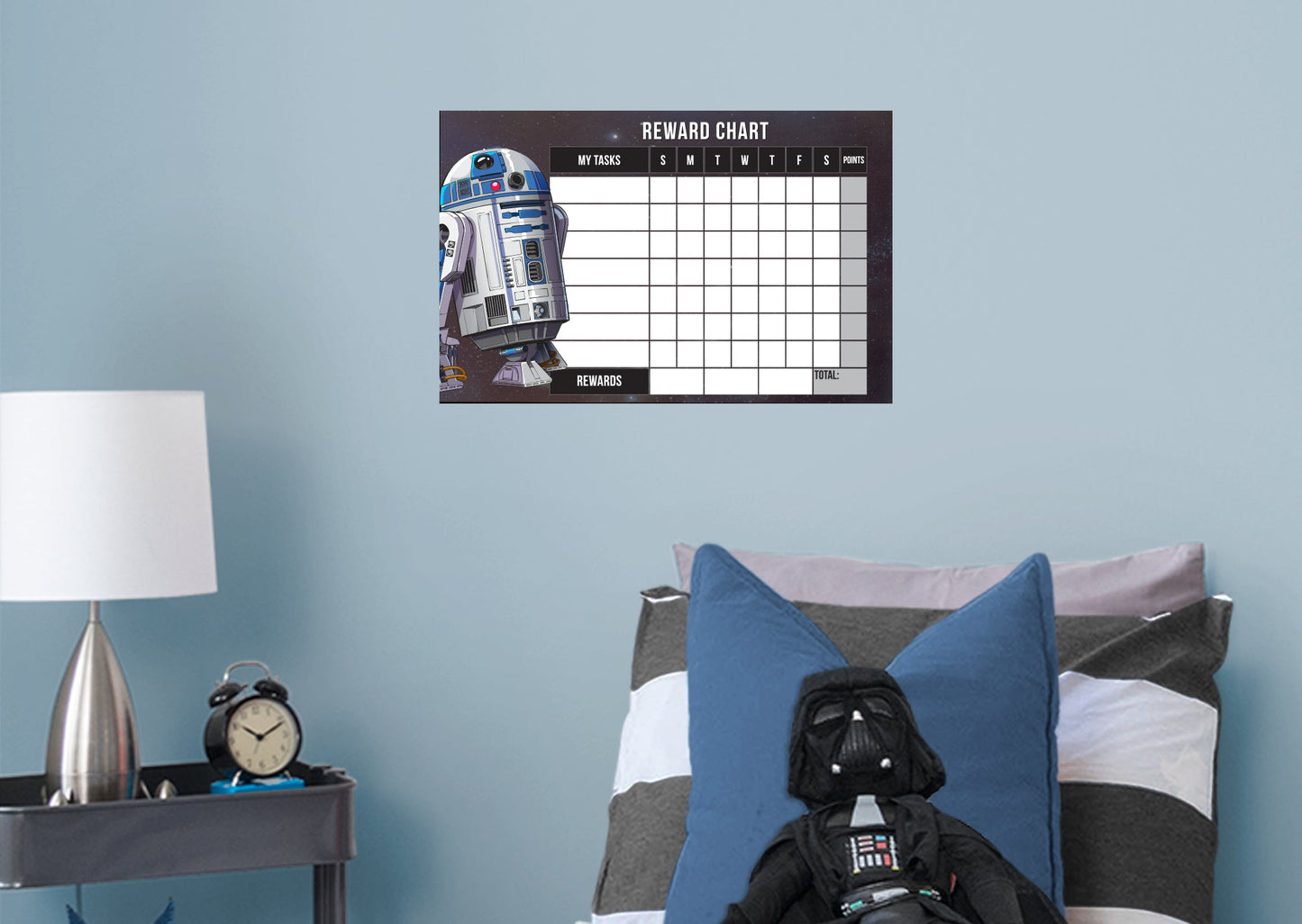 R2-D2 Reward Chart Dry Erase        - Officially Licensed Star Wars Removable Wall   Adhesive Decal