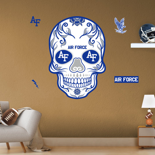 Air Force Falcons:  2022 Skull        - Officially Licensed NCAA Removable     Adhesive Decal