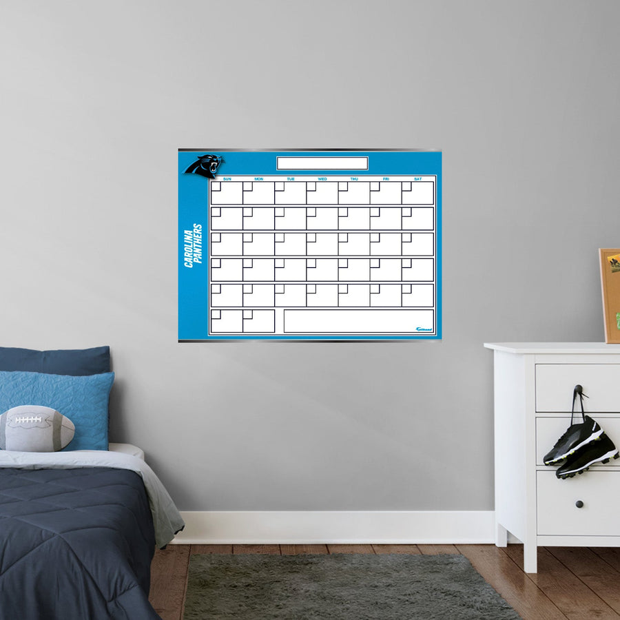 Carolina Panthers - Dry Erase Calendar - Official NFL - Reusable Vinyl Wall Decal