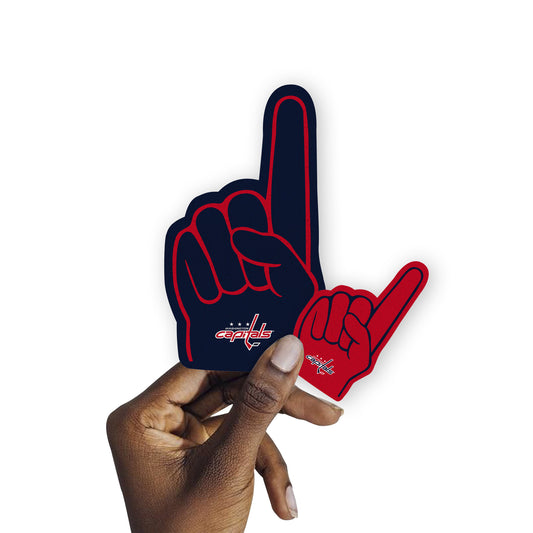 Washington Capitals:    Foam Finger Minis        - Officially Licensed NHL Removable     Adhesive Decal