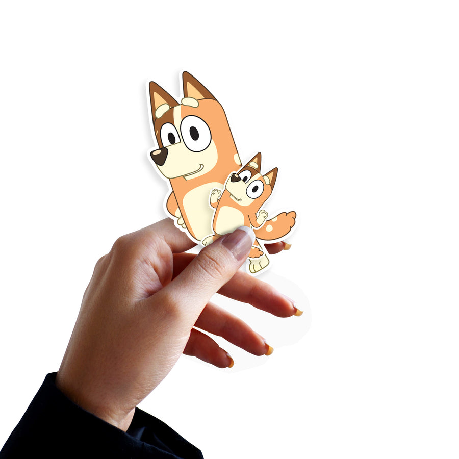 Chilli - 5 Character Minis (Mixed Sizes) - Official BBC - Bluey - Reusable Vinyl Decals