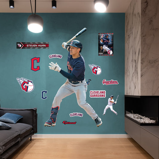Cleveland Guardians: Steven Kwan         - Officially Licensed MLB Removable     Adhesive Decal