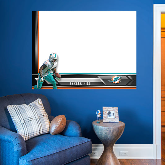 Miami Dolphins: Tyreek Hill 2022 Dry Erase Whiteboard        - Officially Licensed NFL Removable     Adhesive Decal
