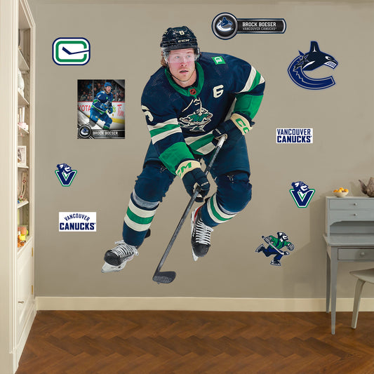Vancouver Canucks: Brock Boeser 2023        - Officially Licensed NHL Removable     Adhesive Decal