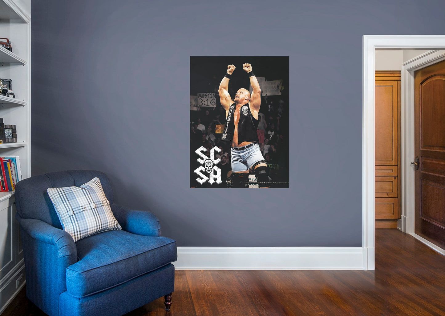 Stone Cold Steve Austin  Mural        - Officially Licensed WWE Removable Wall   Adhesive Decal