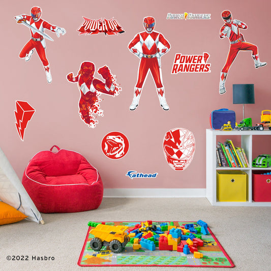 Power Rangers: Red Ranger Collection - Officially Licensed Hasbro Removable Adhesive Decal