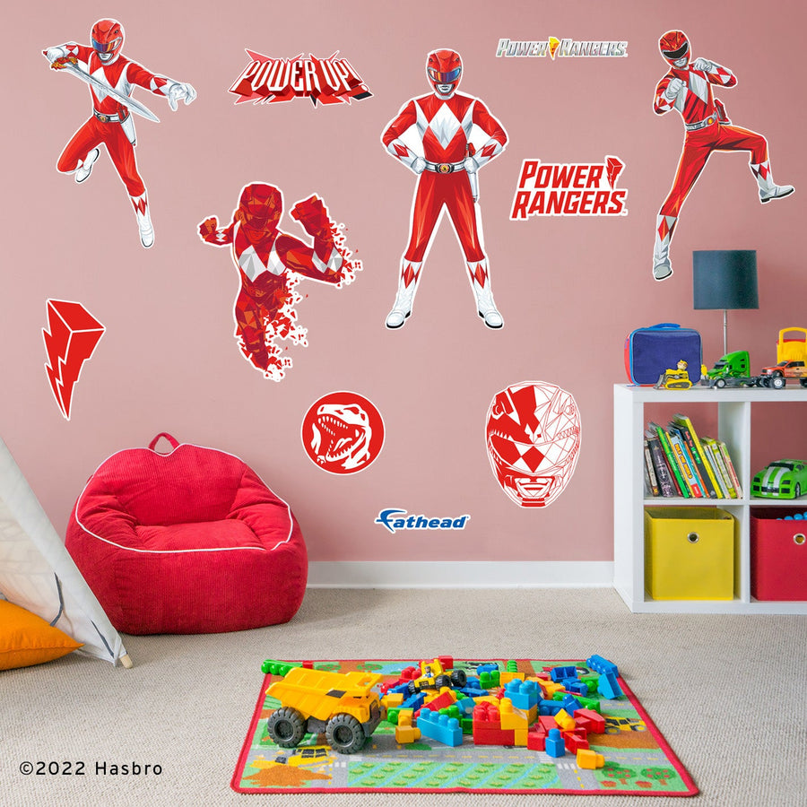 Red Ranger - Power Rangers - RealBig Collection - Official Hasbro - Reusable Vinyl Wall Decals #1