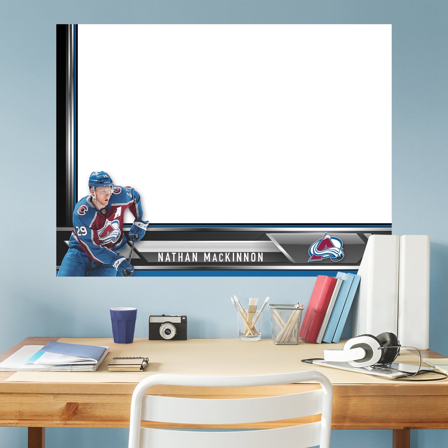 Colorado Avalanche: Nathan MacKinnon Dry Erase Whiteboard - Officially Licensed NHL Removable Adhesive Decal