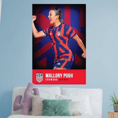 Mallory Swanson Nameplate Poster - Officially Licensed USWNT Removable Adhesive Decal