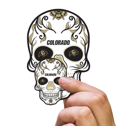 Colorado Buffaloes:   Skull Minis        - Officially Licensed NCAA Removable     Adhesive Decal