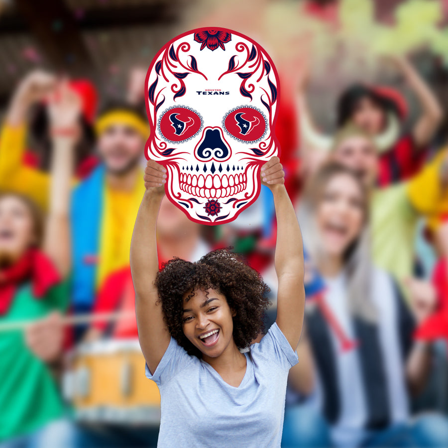 Skull - Big Head - Official NFL - Houston Texans - Foam Core Cutout