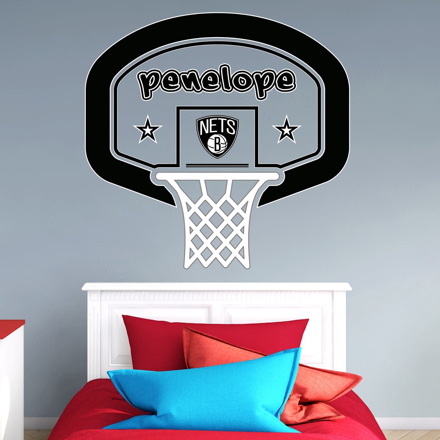 Brooklyn Nets: Personalized Name - Officially Licensed NBA Transfer Decal