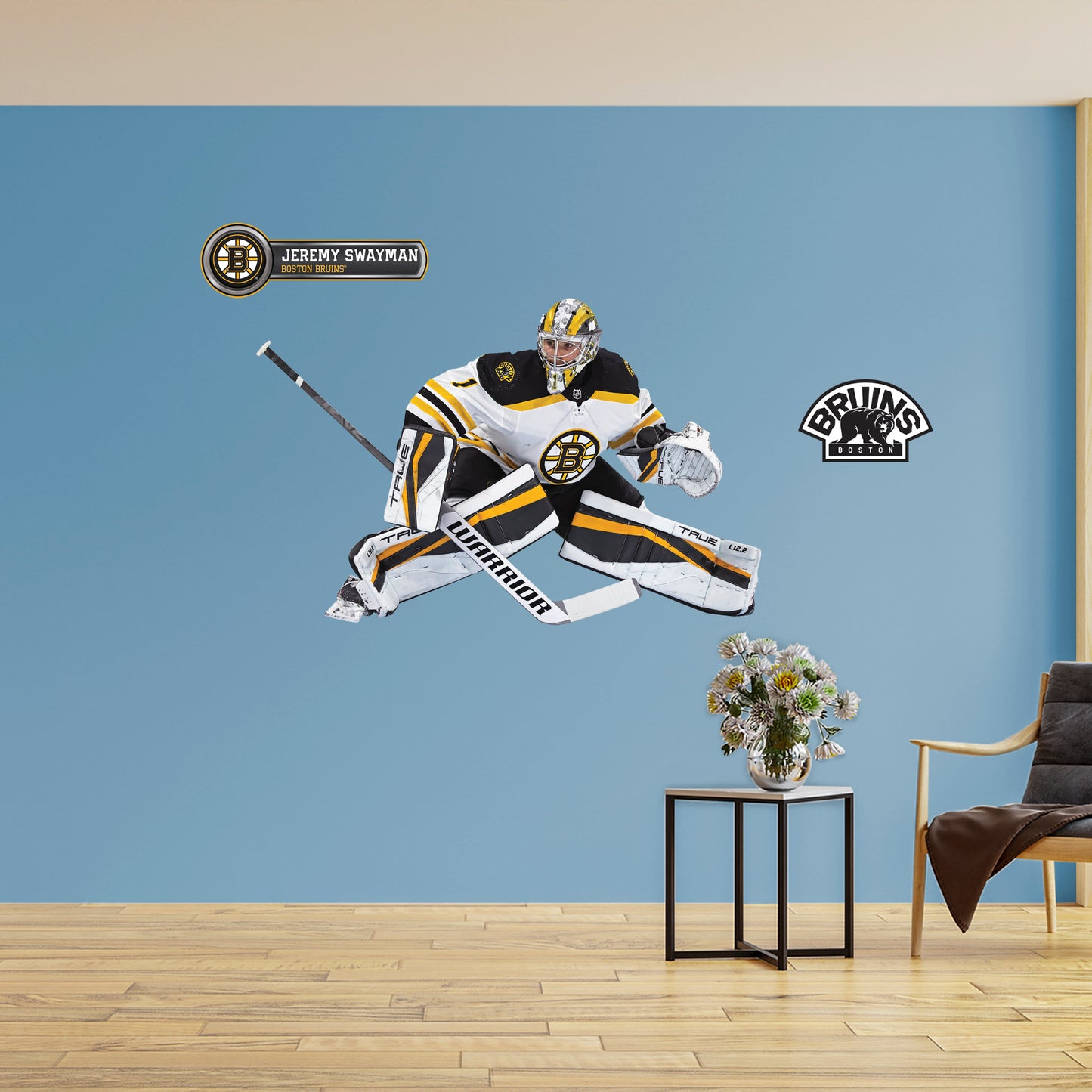 Boston Bruins: Jeremy Swayman - Officially Licensed NHL Removable Adhesive Decal