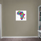 Maps: Africa Neon Mural        -   Removable Wall   Adhesive Decal