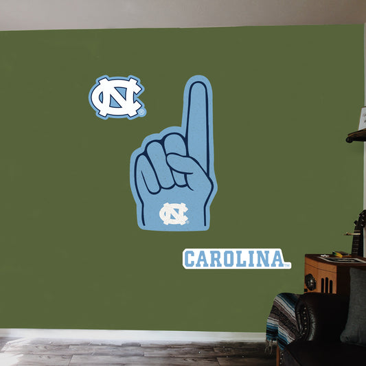 North Carolina Tar Heels:    Foam Finger        - Officially Licensed NCAA Removable     Adhesive Decal