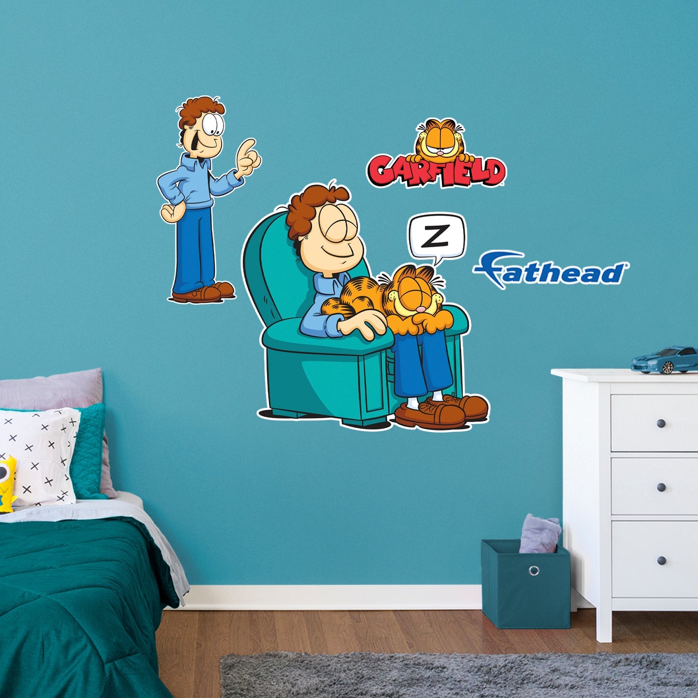 Garfield: Jon & Garfield RealBigs - Officially Licensed Nickelodeon Removable Adhesive Decal