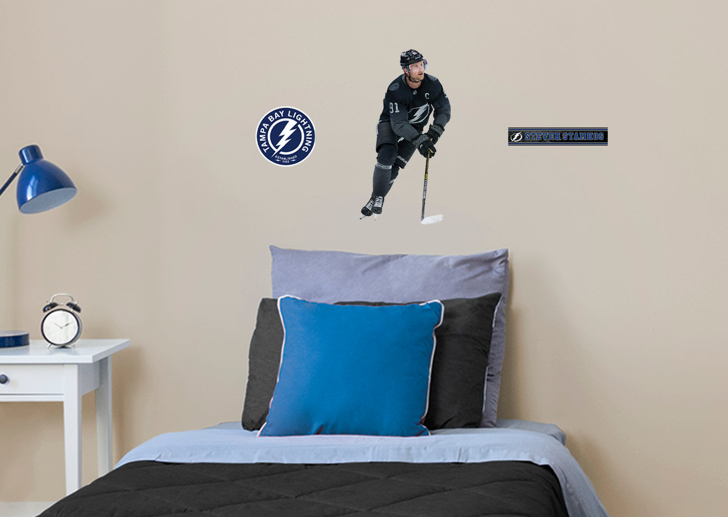 Tampa Bay Lightning: Steven Stamkos         - Officially Licensed NHL Removable Wall   Adhesive Decal