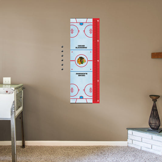 Chicago Blackhawks: Rink Growth Chart - Officially Licensed NHL Removable Wall Graphic