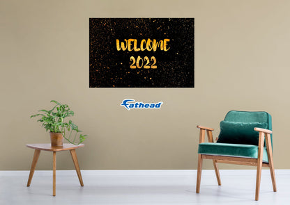 New Year: Welcome 2022 Poster - Removable Adhesive Decal