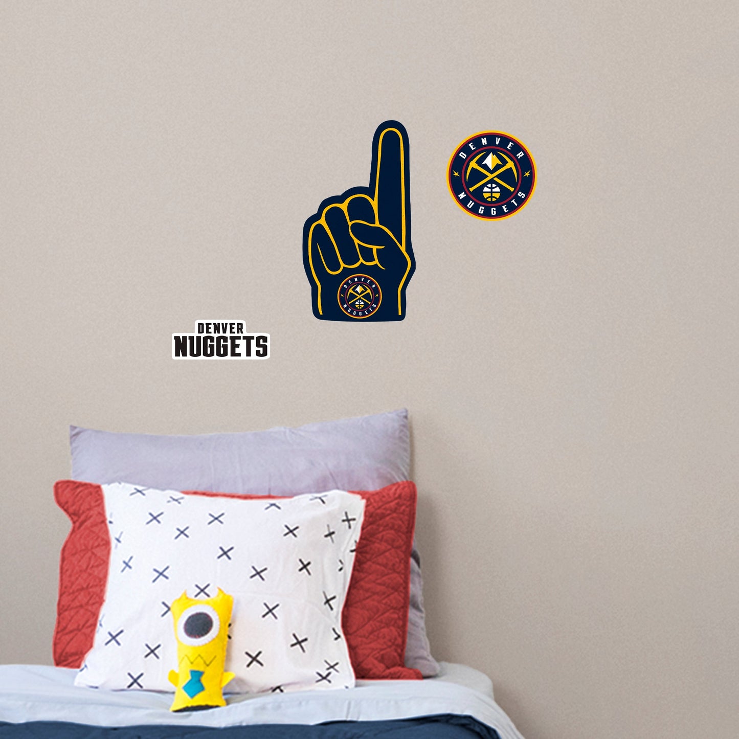 Denver Nuggets: Foam Finger - Officially Licensed NBA Removable Adhesive Decal